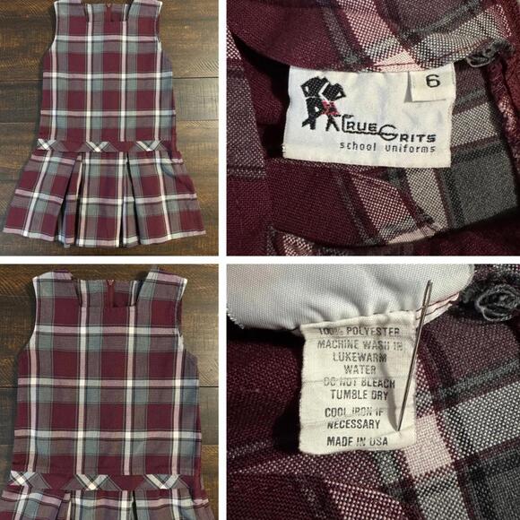 Lot of 2 Plaid School Uniform Jumpers Dennis True Grits Size 4 & 6 Pleated Dress - Picture 14 of 14